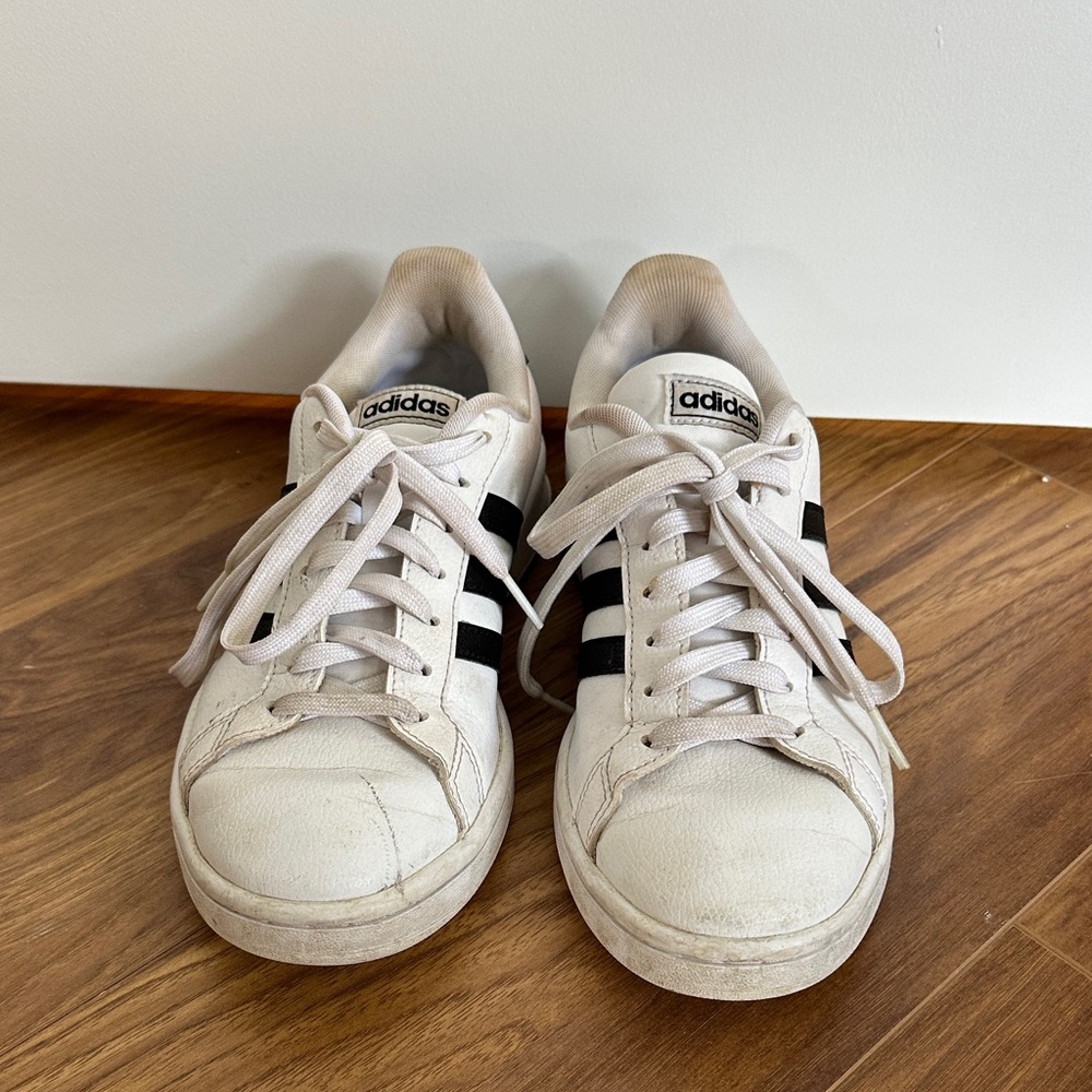 adidas White and Black Low-Top Sneakers